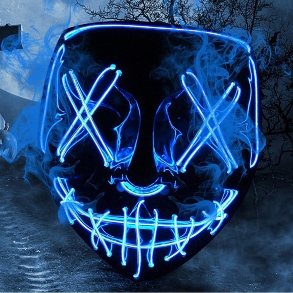 LED Light‎ Up Mask for Halloween Costume Cool Mask for Festival Cosplay NEW